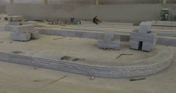 荆州 芝麻白整石坐凳（光面+自然面）