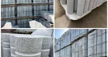 荆州 芝麻白花岗岩挡车柱、隔离柱多少钱