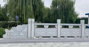 荆州 芝麻灰桥栏杆、河道栏杆安装效果