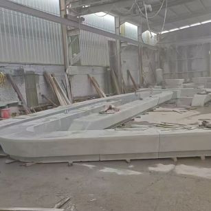 荆州 花岗岩整石坐凳拼装