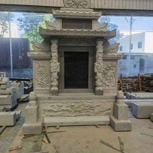 荆州 芝麻灰高档墓碑、土墓，一套也支持定做