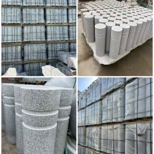 荆州 芝麻白花岗岩挡车柱、隔离柱多少钱