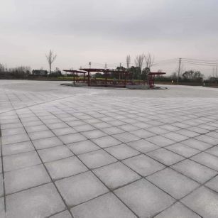 荆州 芝麻白火烧面-公园广场地铺效果