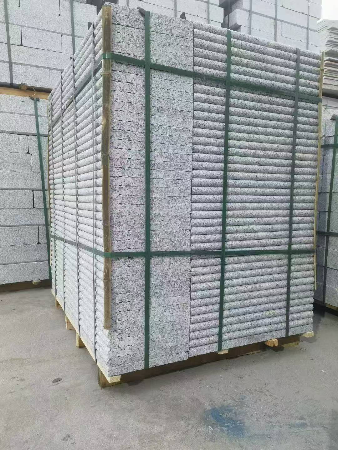 荆州 芙蓉白3公分厚磨圆边、拉槽，楼梯踏步